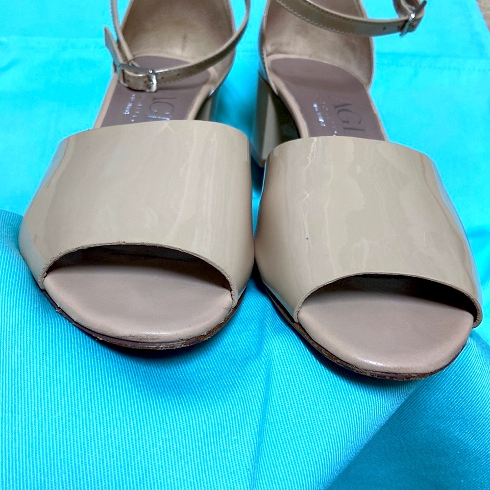AGL Italian ankle strap, block heel sandals, size 40. - Picture 5 of 8